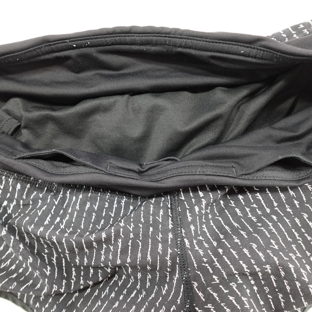 Lululemon Speed Up Shorts Womens 4 Black Manifesto Script Lined Running Gym 2.5" - Picture 3 of 13
